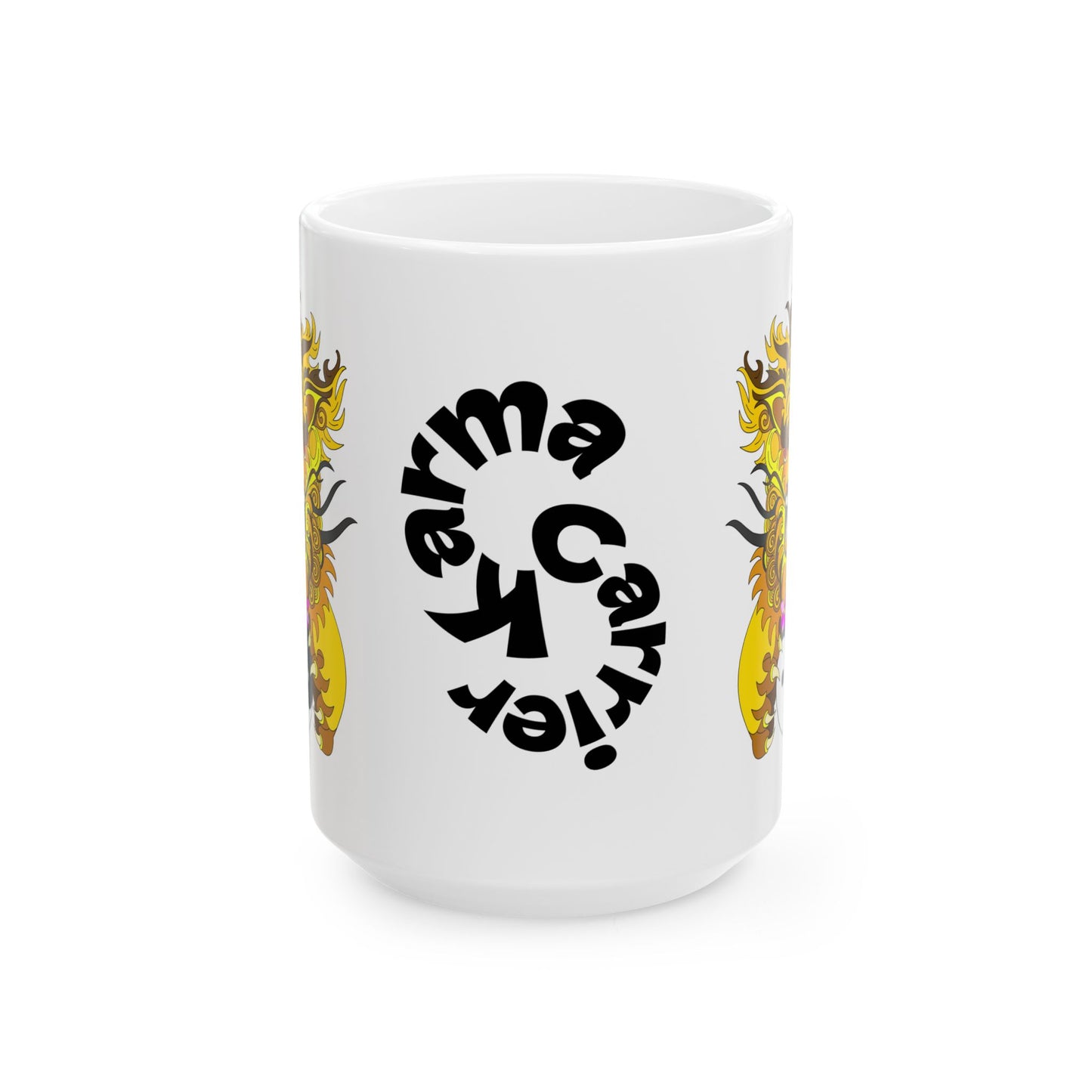 Dragon Yin Yang Ceramic Mug — Asian Lion Dance Coffee Cup (11oz, 15oz)