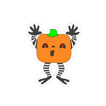 Pumpkin Buddy Sticker — Cute Halloween Pumpkin Character Kiss-Cut Sticker