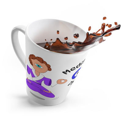 Copy of Latte Mug — "Meditate This" Funny Yoga Eye Cartoon Mug