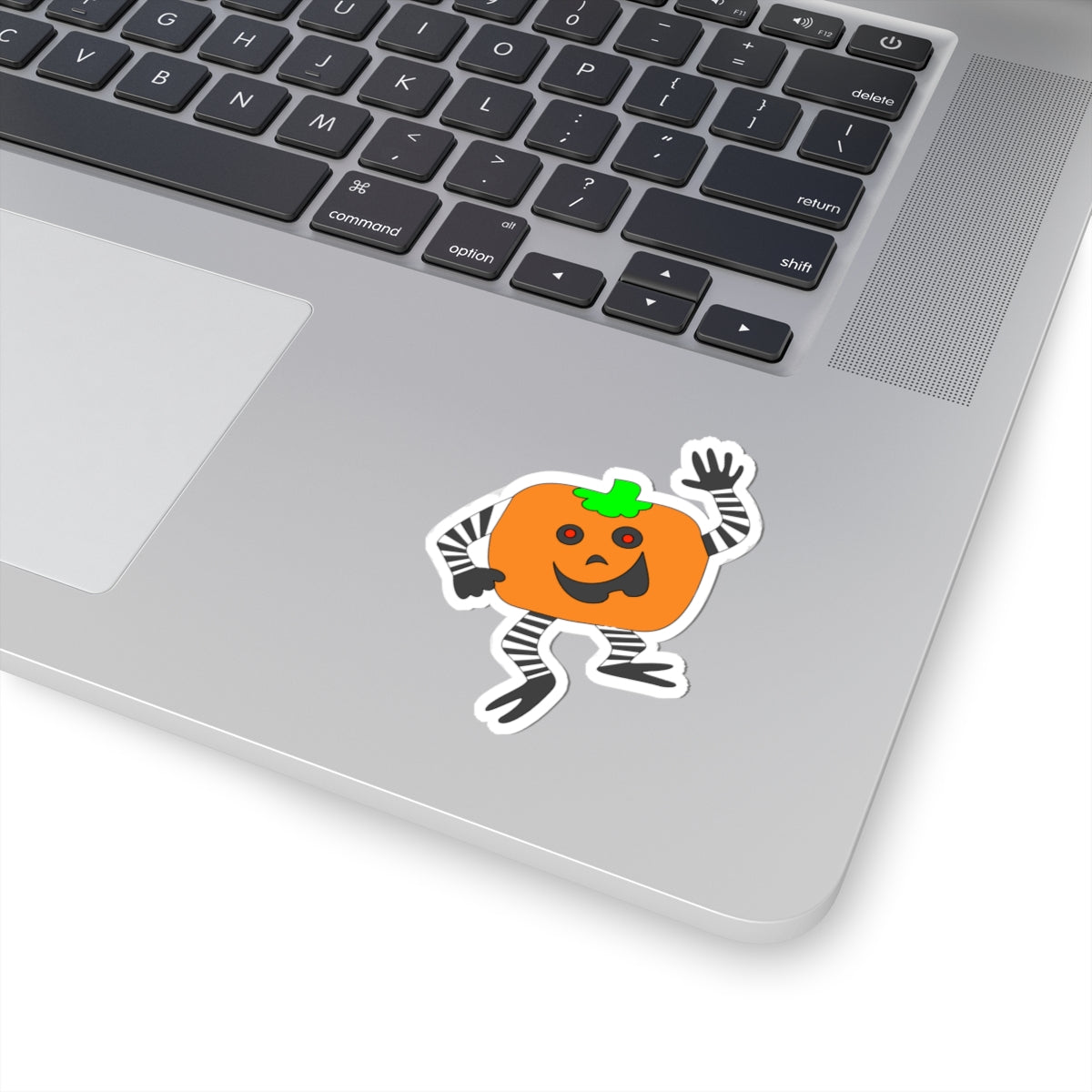 Cute Dancing Pumpkin Sticker — Halloween Kiss-Cut Sticker for Laptops & Planners