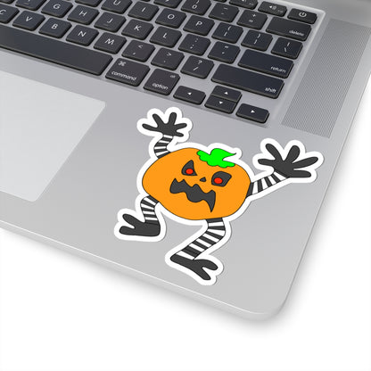 Spooky Pumpkin Monster Sticker — Halloween Kiss-Cut Decal