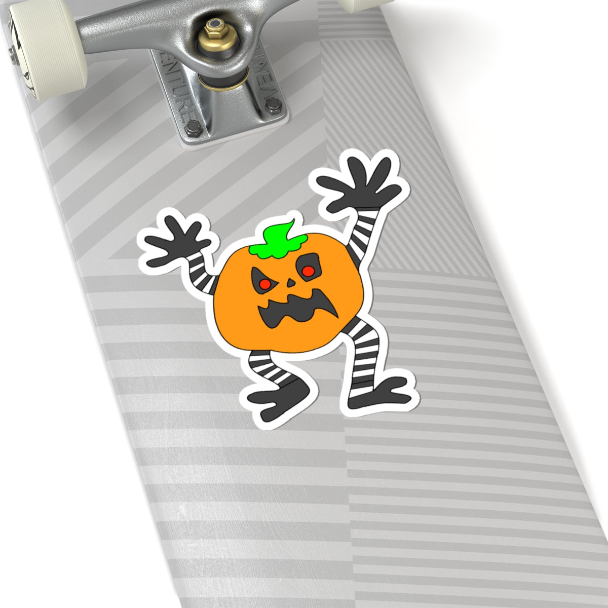 Spooky Pumpkin Monster Sticker — Halloween Kiss-Cut Decal
