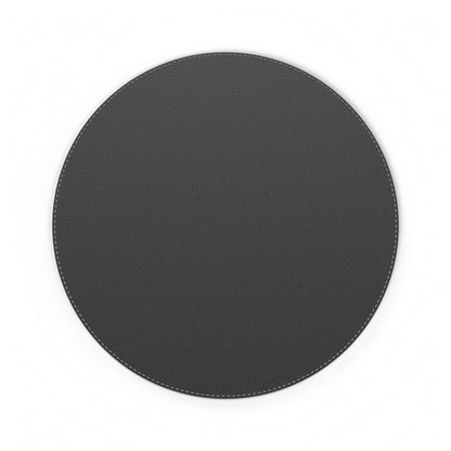 Sorceress witch & Black Cats Round PU Leather Mouse Mat, Halloween Desk Mousepad