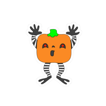 Pumpkin Buddy Sticker — Cute Halloween Pumpkin Character Kiss-Cut Sticker