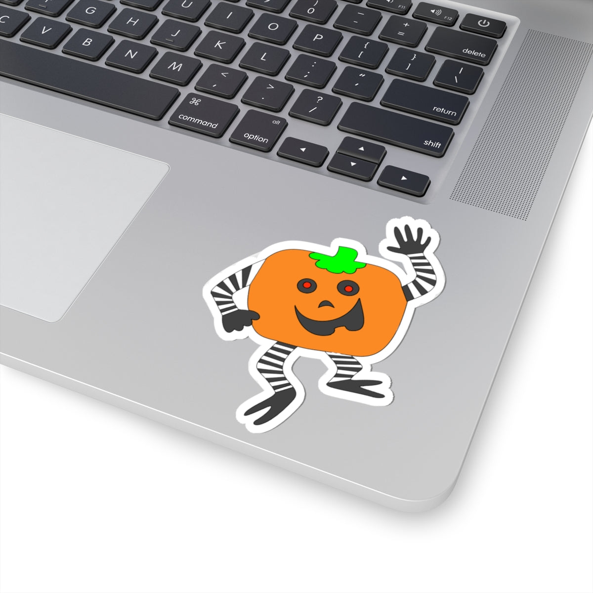 Cute Dancing Pumpkin Sticker — Halloween Kiss-Cut Sticker for Laptops & Planners