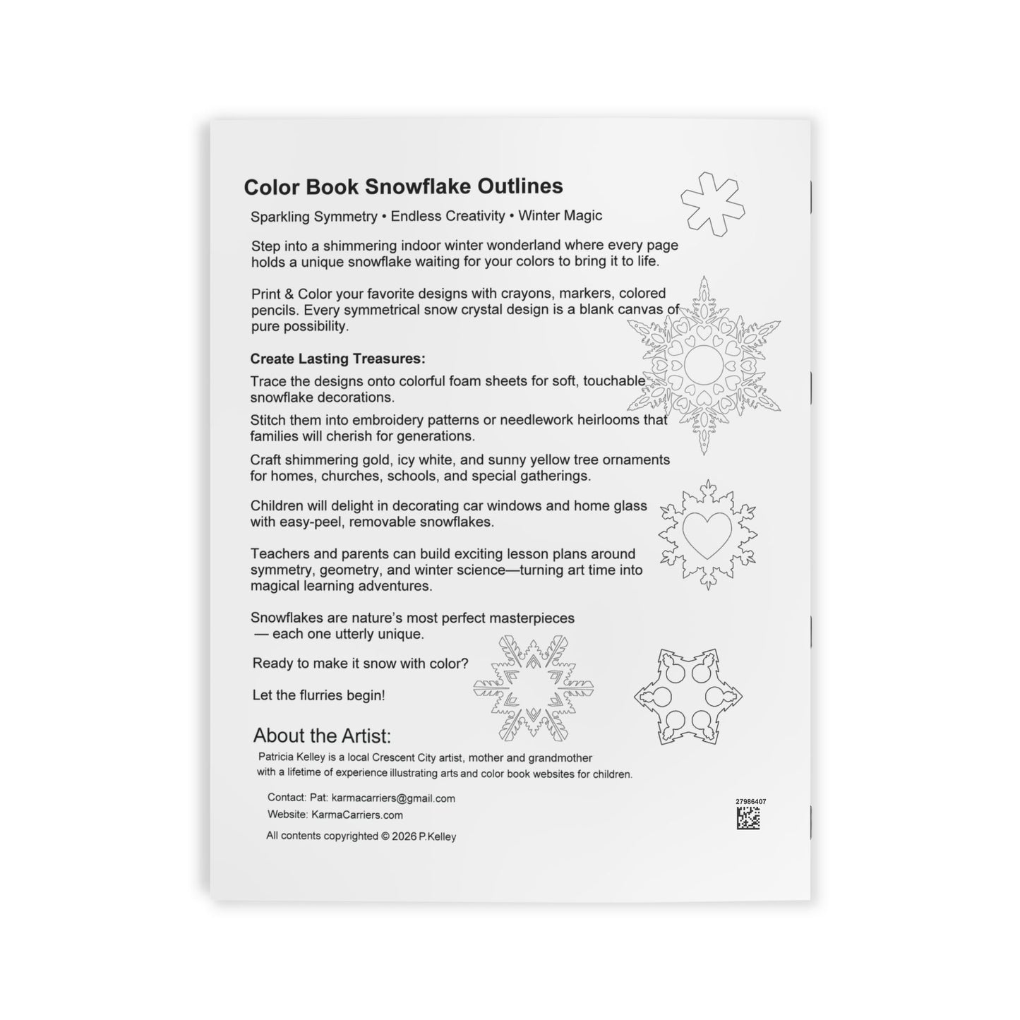 Snow Crystal Coloring Book