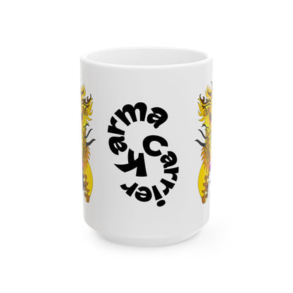 Dragon Yin Yang Ceramic Mug — Asian Lion Dance Coffee Cup (11oz, 15oz)