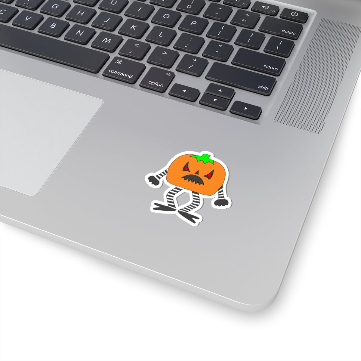 Pumpkin Monster Sticker — Cute Spooky Halloween Kiss-Cut Sticker