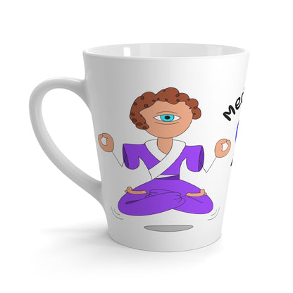 Copy of Latte Mug — "Meditate This" Funny Yoga Eye Cartoon Mug