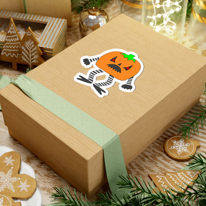 Pumpkin Monster Sticker — Cute Spooky Halloween Kiss-Cut Sticker