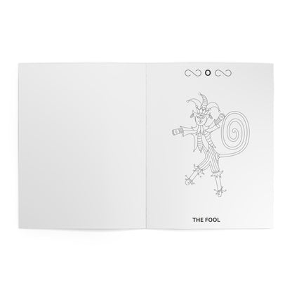 Spiral-Tail Cat Tarot Coloring Book, Major Arcana Coloring Book