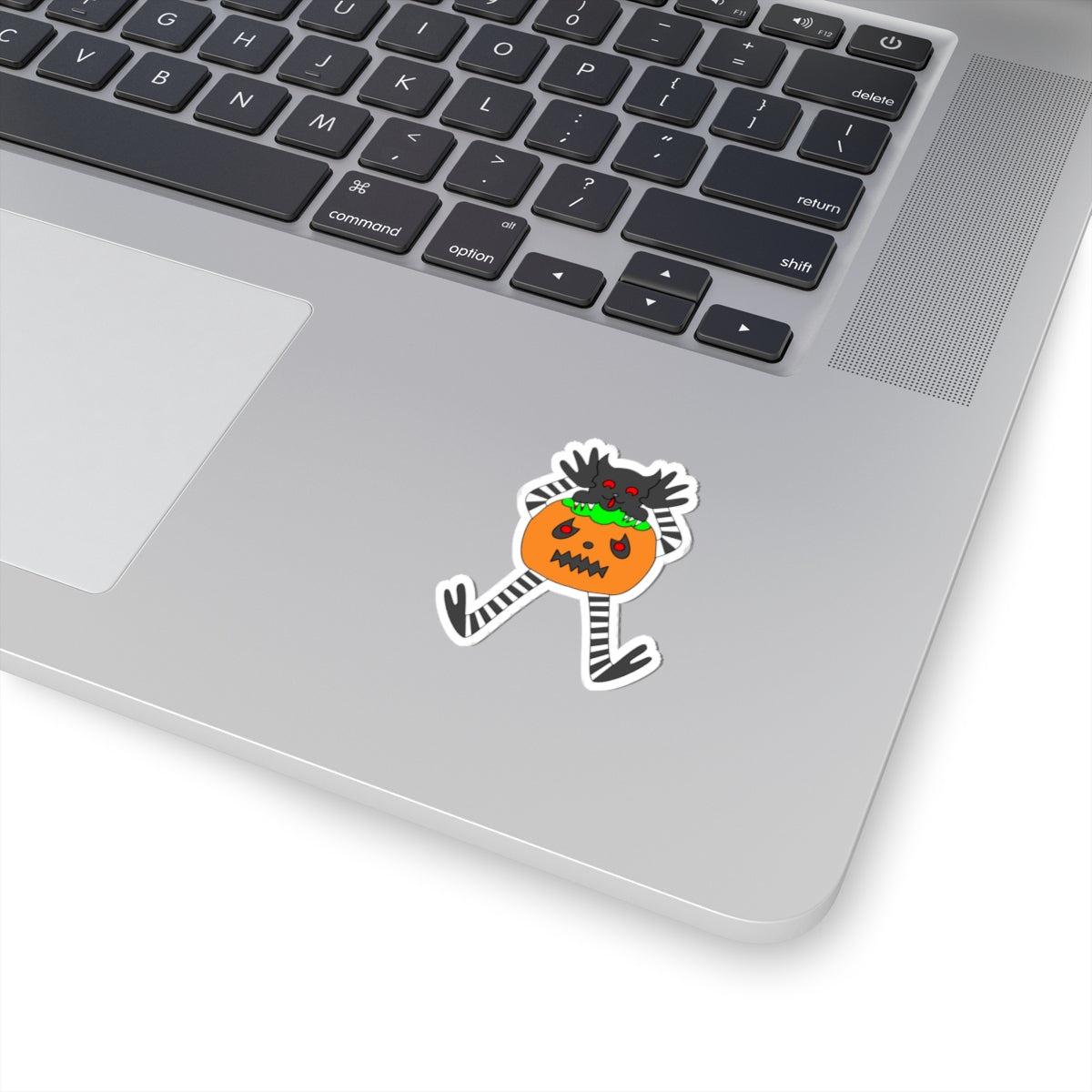 Halloween Pumpkin Monster Kiss-Cut Sticker