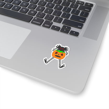 Halloween Pumpkin Monster Kiss-Cut Sticker