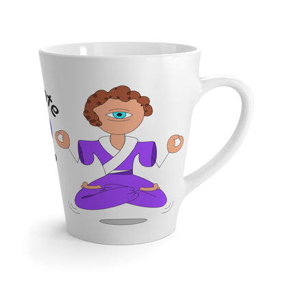 Copy of Latte Mug — "Meditate This" Funny Yoga Eye Cartoon Mug