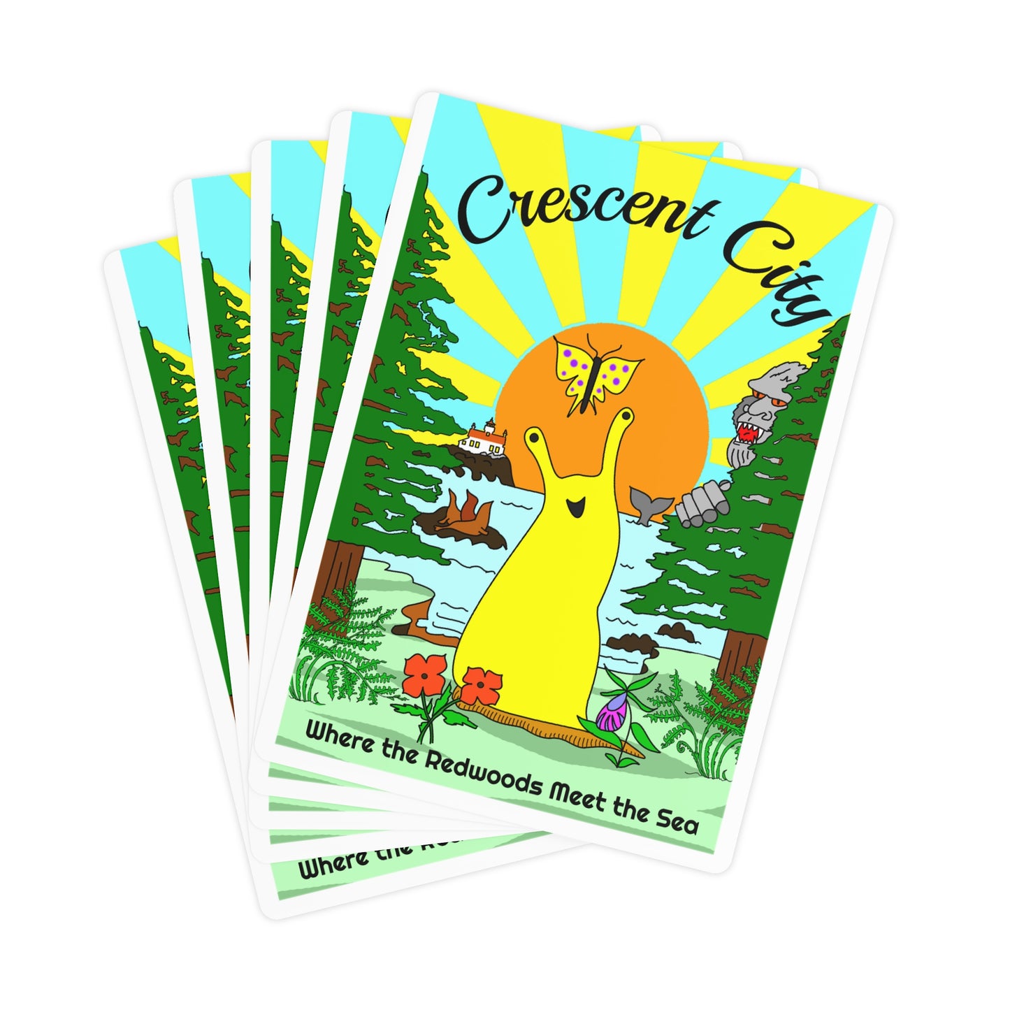 Banana Slug & Bigfoot Poker Cards