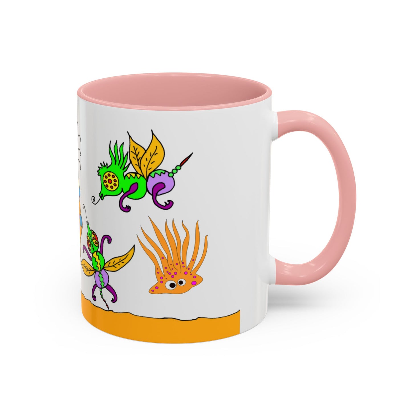 Doodle Diner Accent Coffee Mug - Colorful Whimsical Scribbles Accent Coffee Mug (11/15oz)