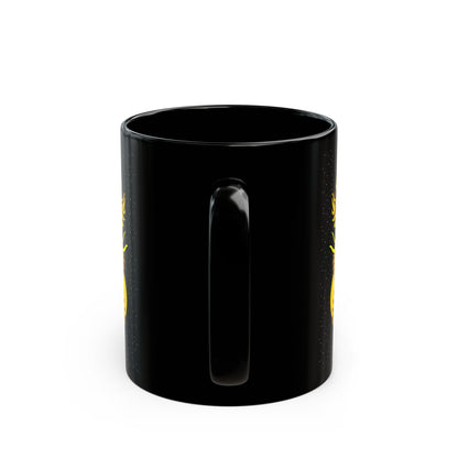Dragon Yin Yang Black Mug — Eastern Mythical Dragon Coffee Cup (11oz/15oz)
