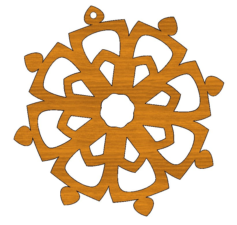 Snowflake Mobile Wooden Ornaments