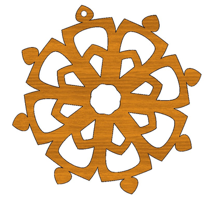 Snowflake Mobile Wooden Ornaments