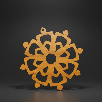Snowflake Mobile Wooden Ornaments