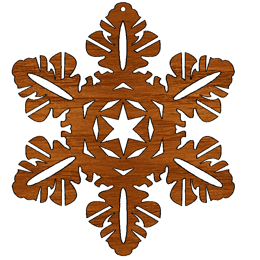 Snowflake Mobile Wooden Ornaments