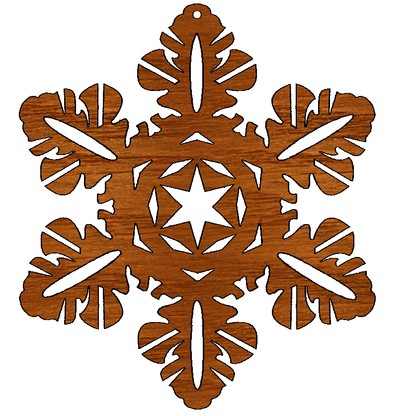 Snowflake Mobile Wooden Ornaments