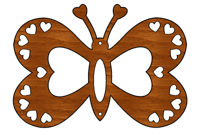 Sunflower & Butterfly Wooden Mobile