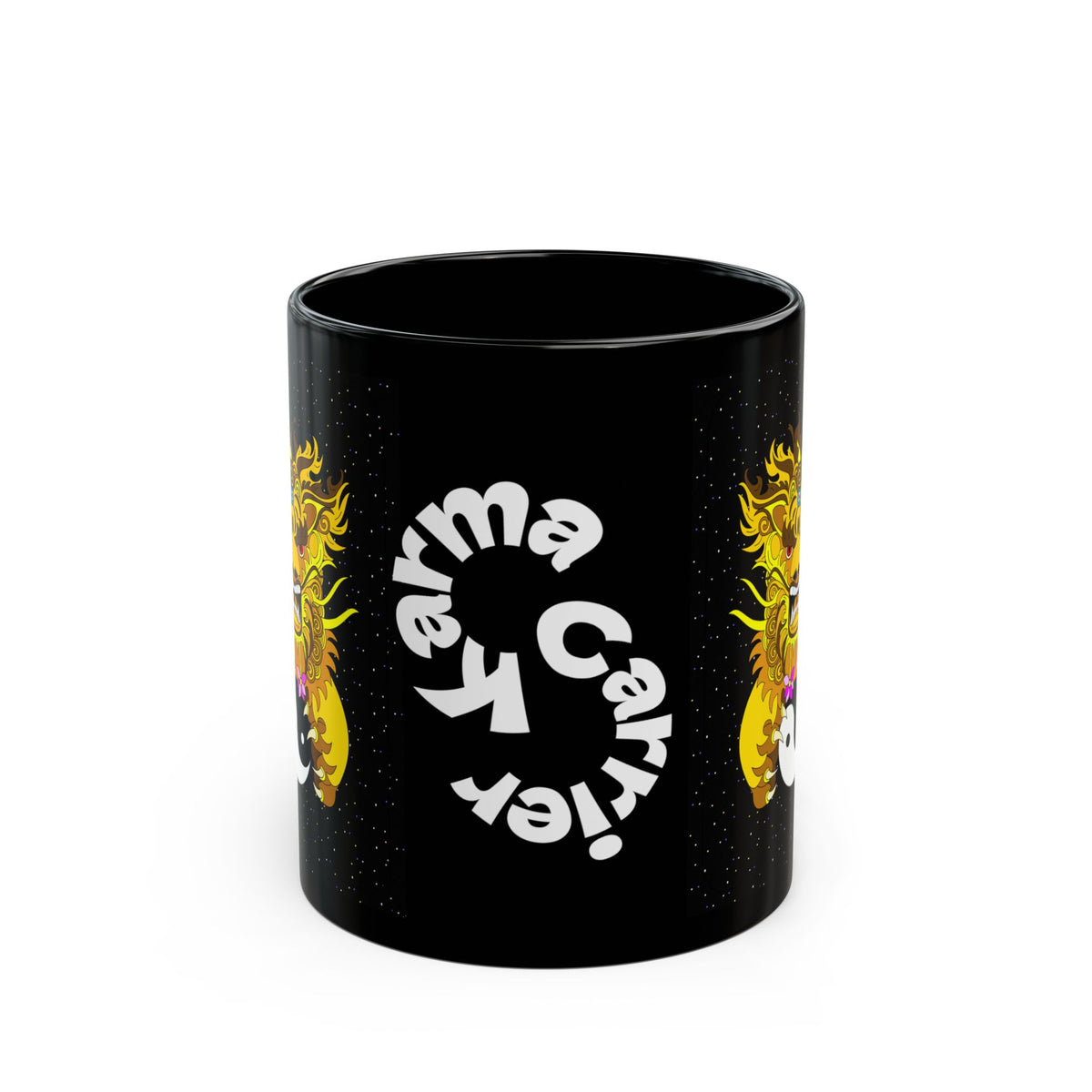 Dragon Yin Yang Black Mug — Eastern Mythical Dragon Coffee Cup (11oz/15oz)
