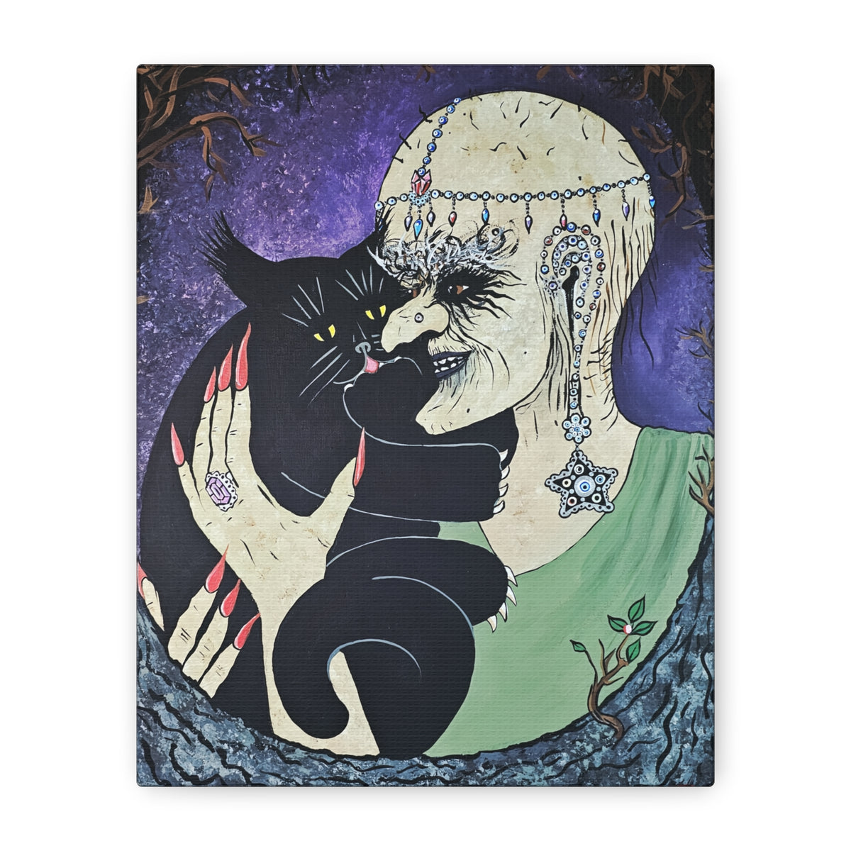 Trickster and Sorceress Share a Tender Moment Matte Canvas, Stretched, 1.25"