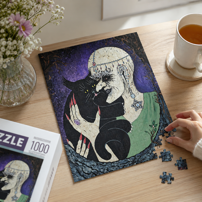 Trickster and Sorceress Share a Tender Moment  Jigsaw Puzzle
