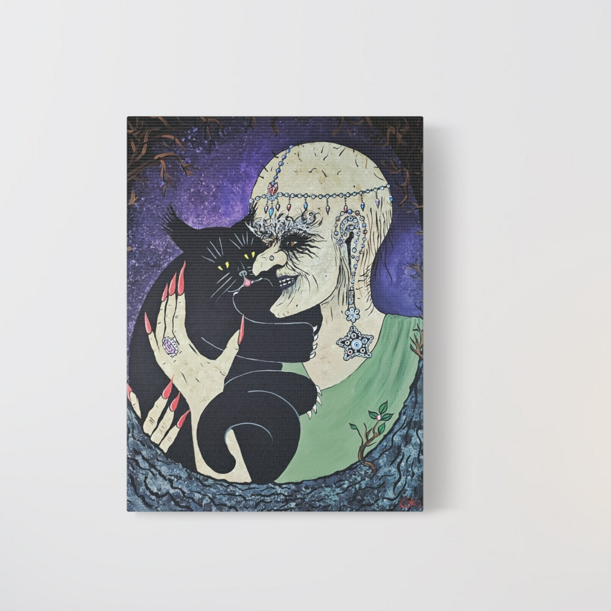 Trickster and Sorceress Share a Tender Moment Matte Canvas, Stretched, 1.25"