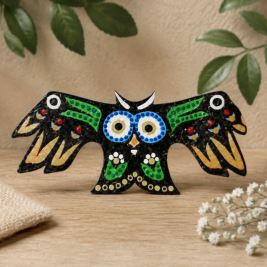 Hand Painted Owl Totem