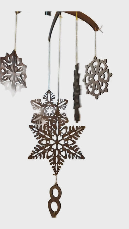 Snowflake Mobile Wooden Ornaments