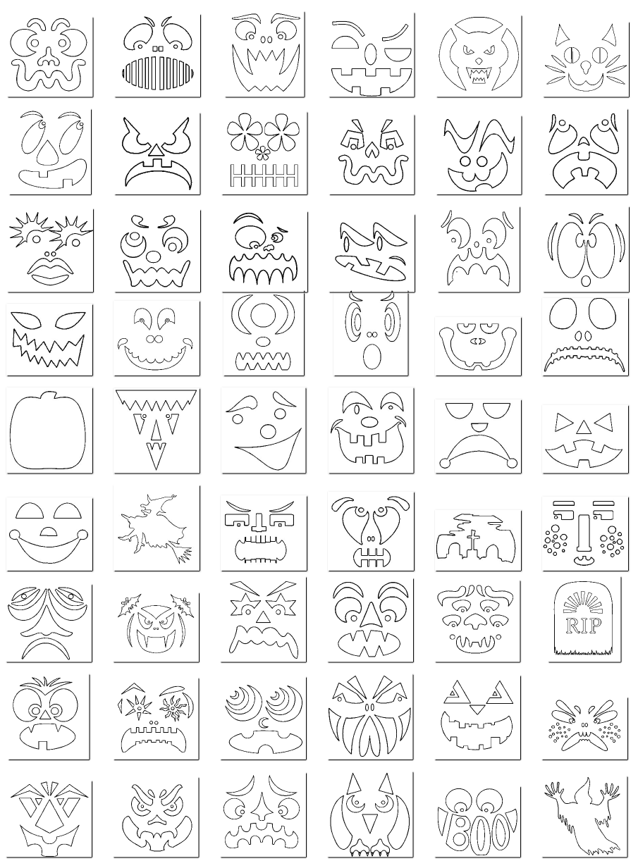 244 Pumpkin Face Laser Vector Patterns