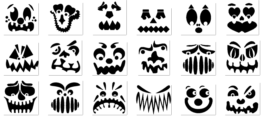 244 Pumpkin Face Laser Vector Patterns