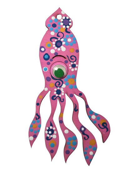 6 inch squid ornament