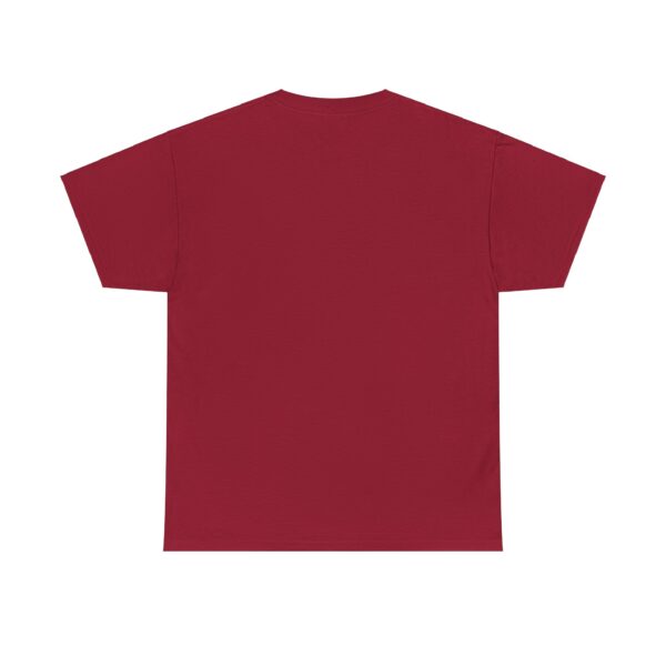 A red t-shirt with the back of it.