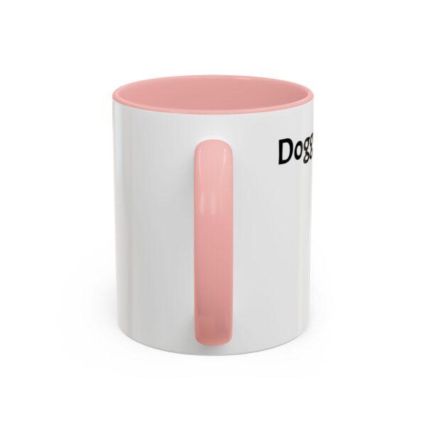 A pink and white mug with the words " do something ".