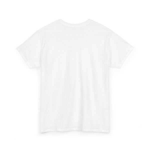 A white t-shirt with the back of it.