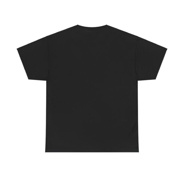 A black t-shirt with the back of it.