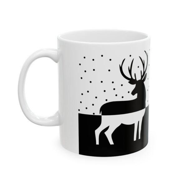 A mug with two deer on it