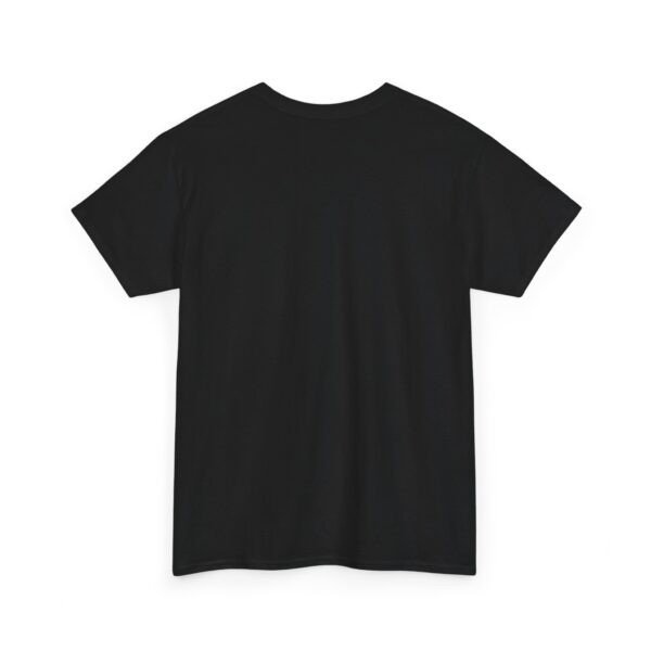 A black t-shirt with the back of it.