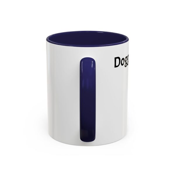 A white and blue mug with the words " do something ".