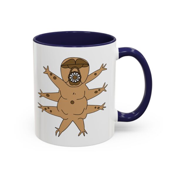 A mug with an image of a person in the middle