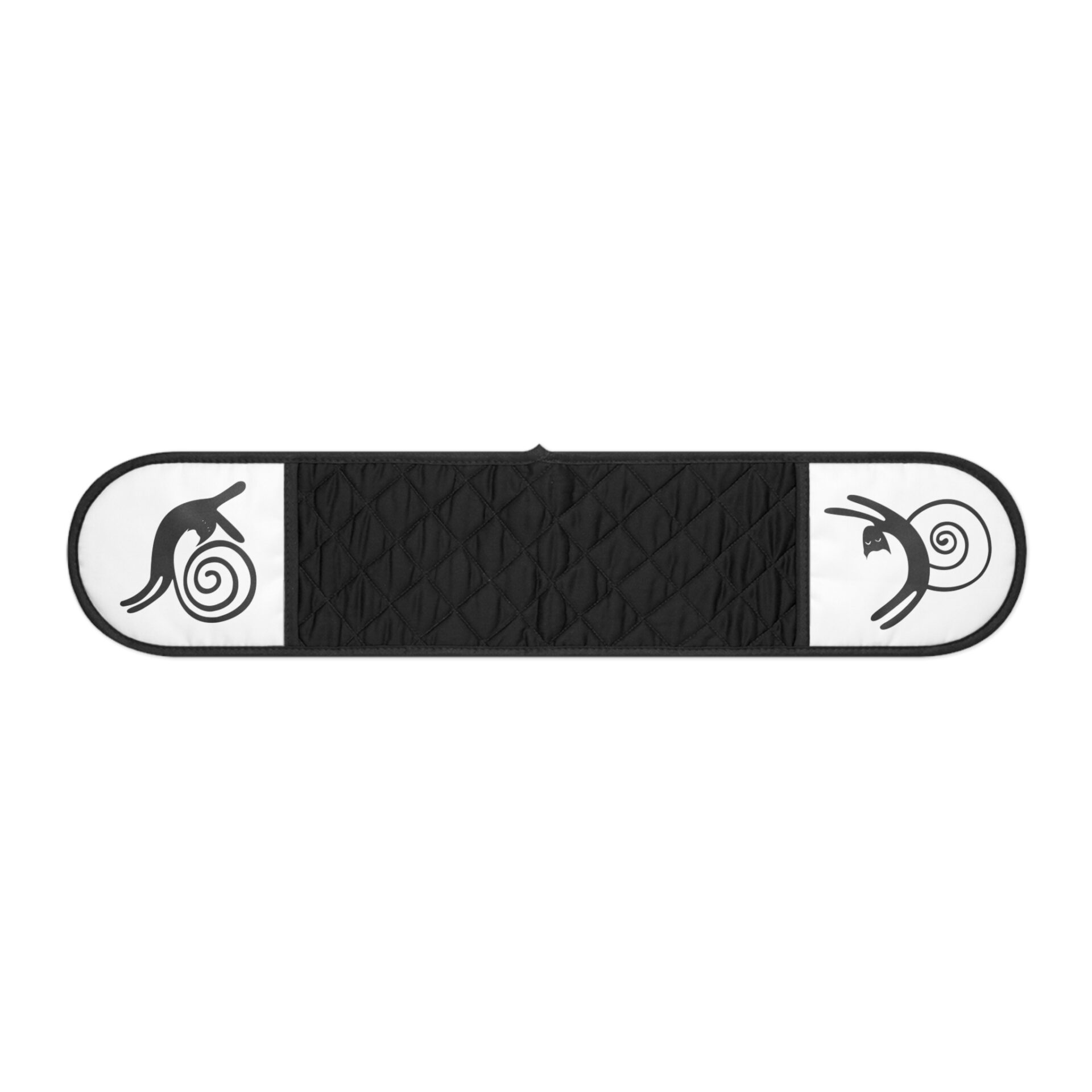 A black and white picture of a skateboard.