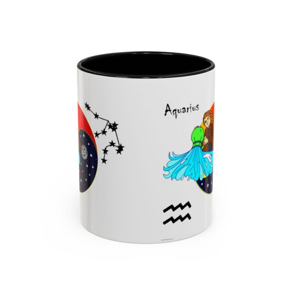 A mug with an image of aquarius on it.