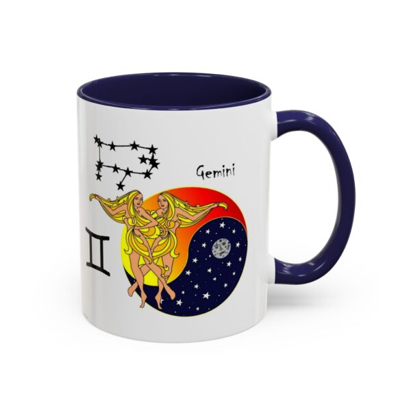 A mug with an astrology design on it.