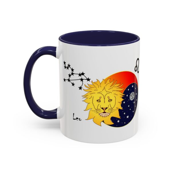 A mug with an image of the sun and moon.