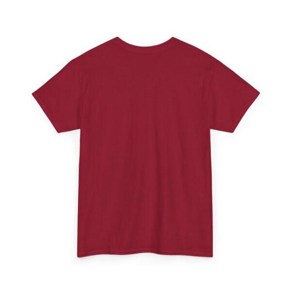 A red t-shirt with the back of it.