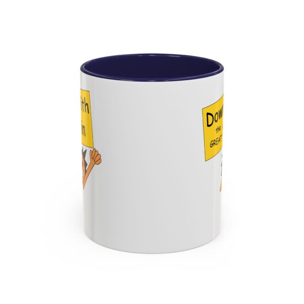 A cup with a picture of spongebob on it.